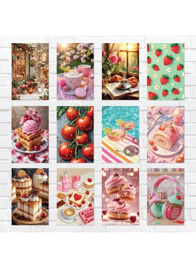 Luxury art wall art set for kitchen and dining rooms, 300gsm coated paper, modern designs of colorful and delicious food, baked goods and desserts, ideal for decorating homes, restaurants and very upscale cafes. - Image 2